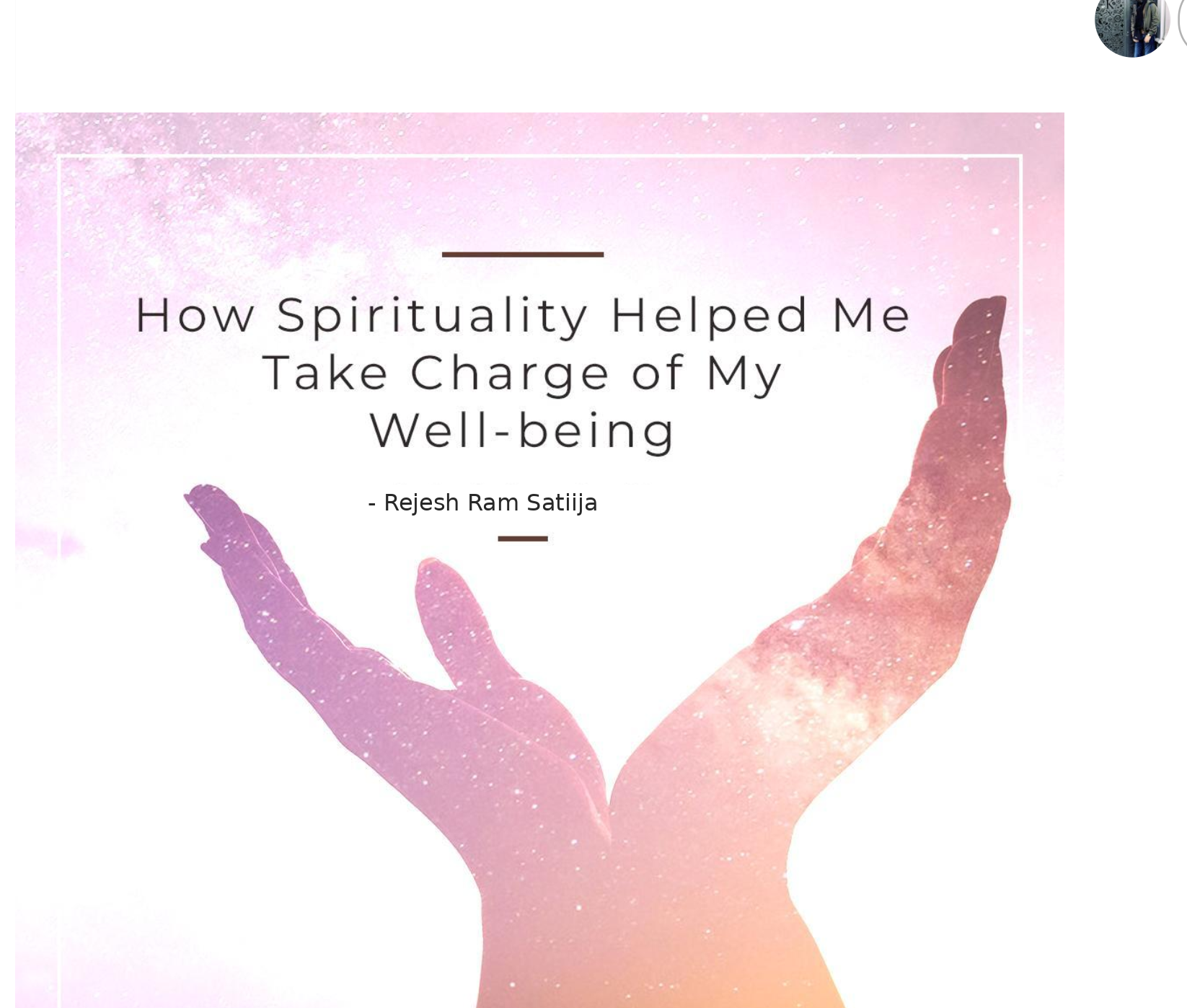 How Spirituality Helped Me Take Charge of My Well-Being