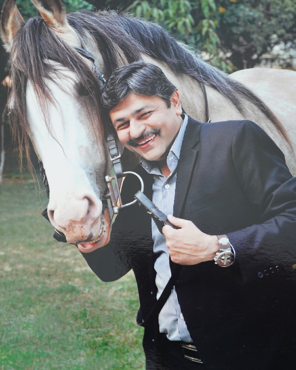 Rejesh Satiija on horseback
