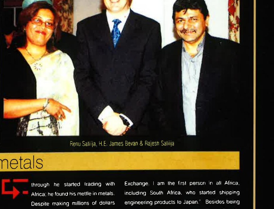 Renu <strong>Satiija</strong>, H.E. James Bevan and <strong>Rejesh Satiija</strong>