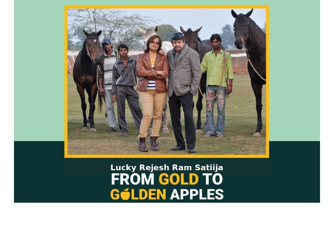 Rejesh Satiija and his wife on the Gold to Golden Apples project site
